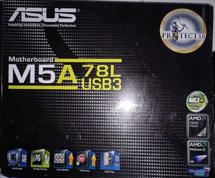Плата Сокет am3+ M5A78L/USB3, + FX4100 + 2GB DDR3
