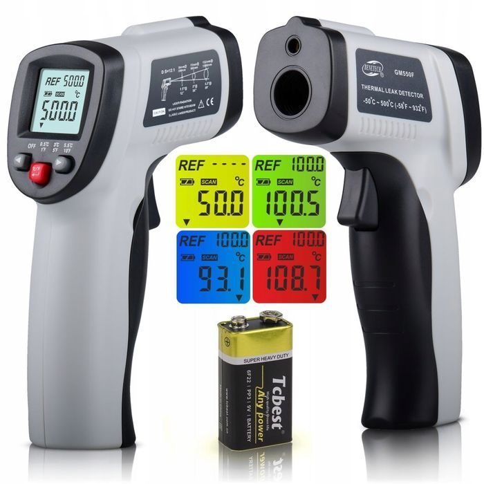 Pirometr Termometr Laserowy Bezdotykowy -50 +500C