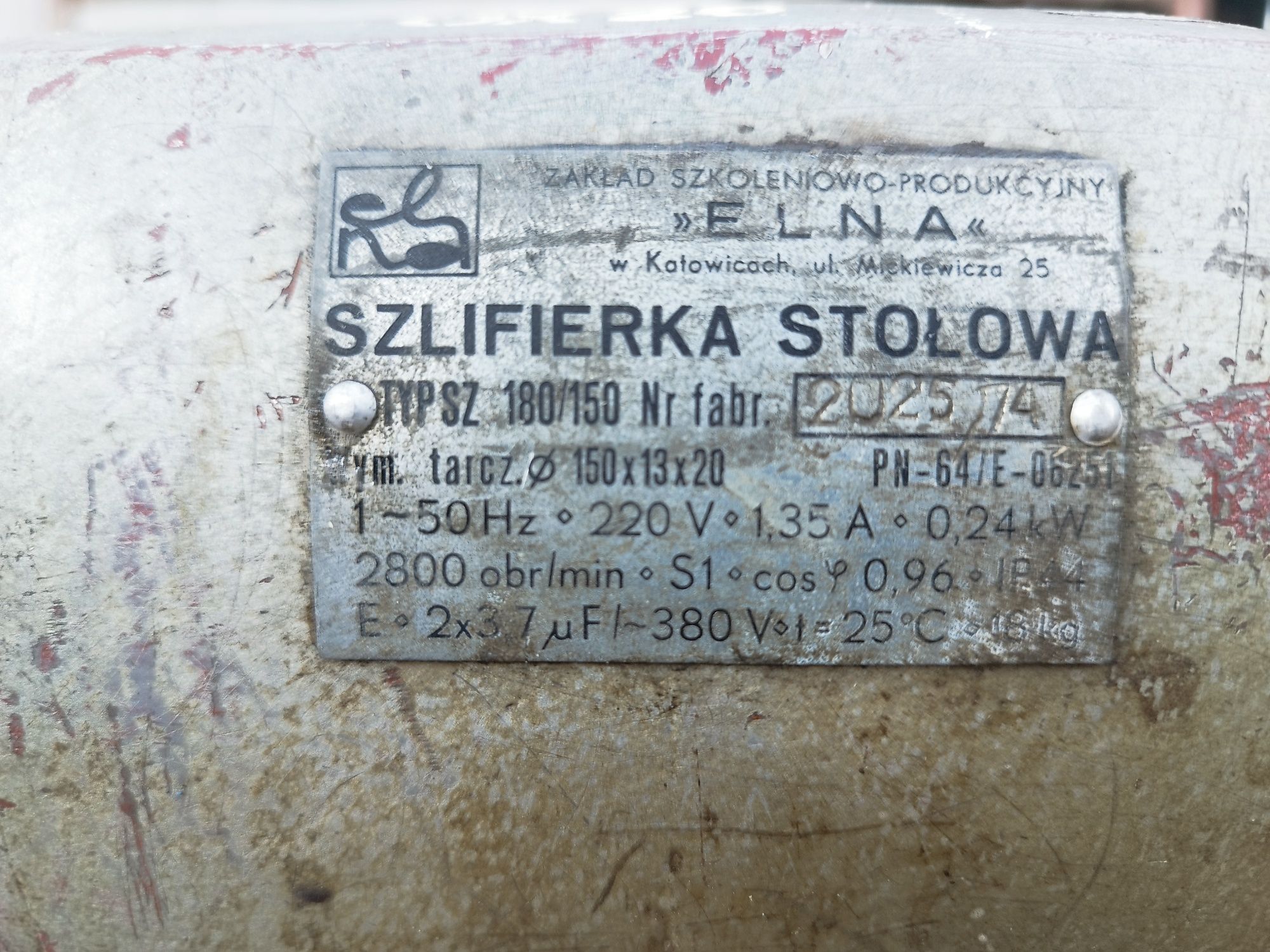 Szlifierka Elna 230V 2800obr/min Stołowa Warsztatowa