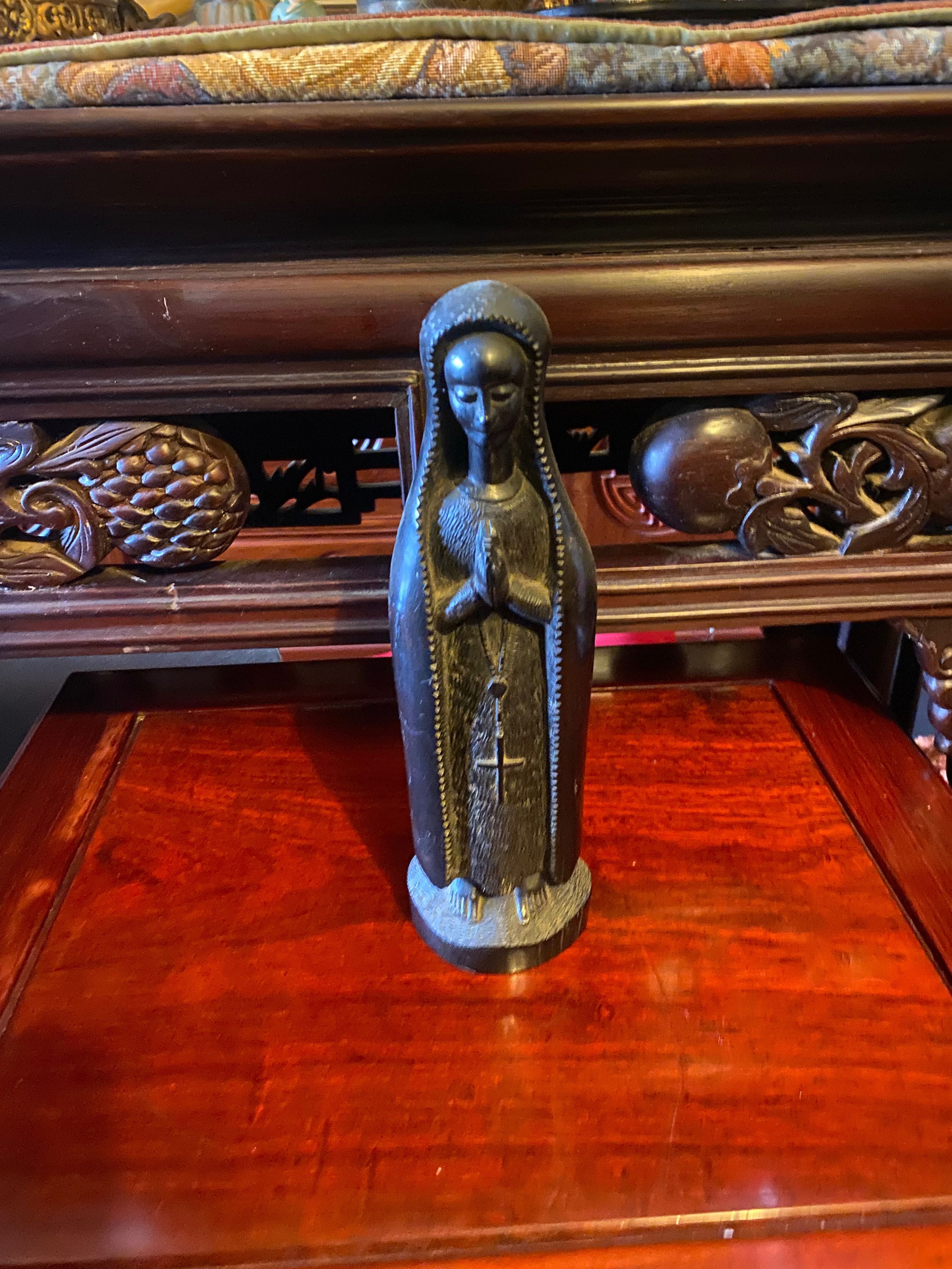 Mamã Muxima Madeira Pau-Preto 26 cm Anos 60