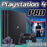 PS4 PRO 1TB + диск Uncharted 4 + Гарантія / Доставка Київ / ПС4 ПРО