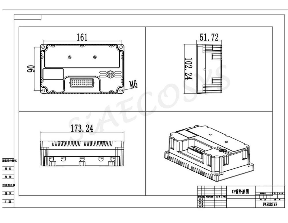 FARDRIVER ND72200 48В - 72В 55А 200А векторний синусний контролер