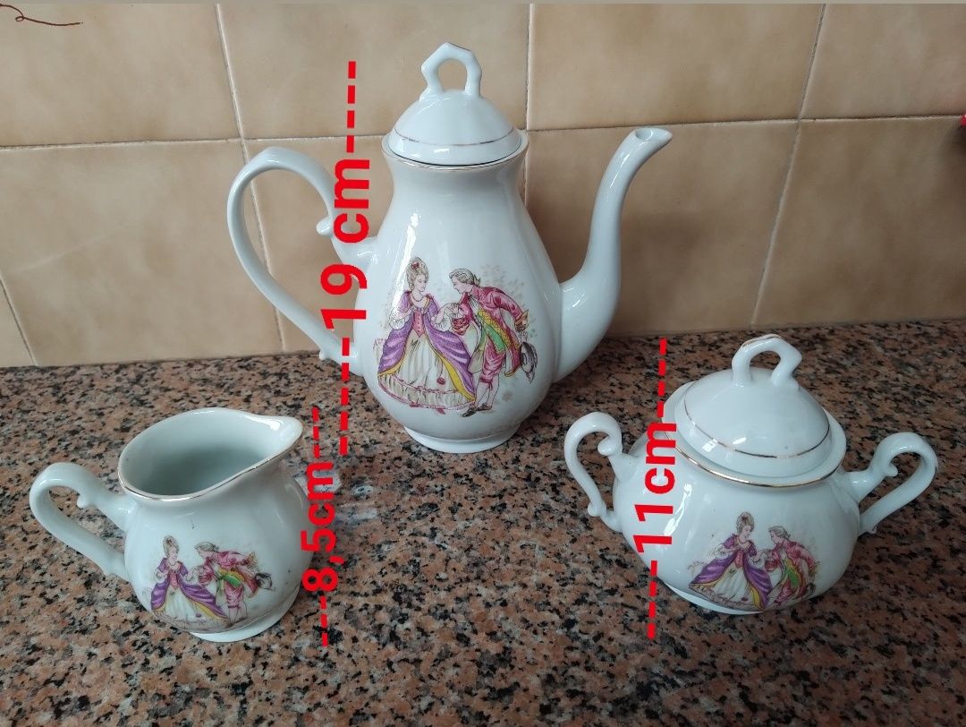 Serviço de café ou chá porcelana casa apartamento vivenda cozinha