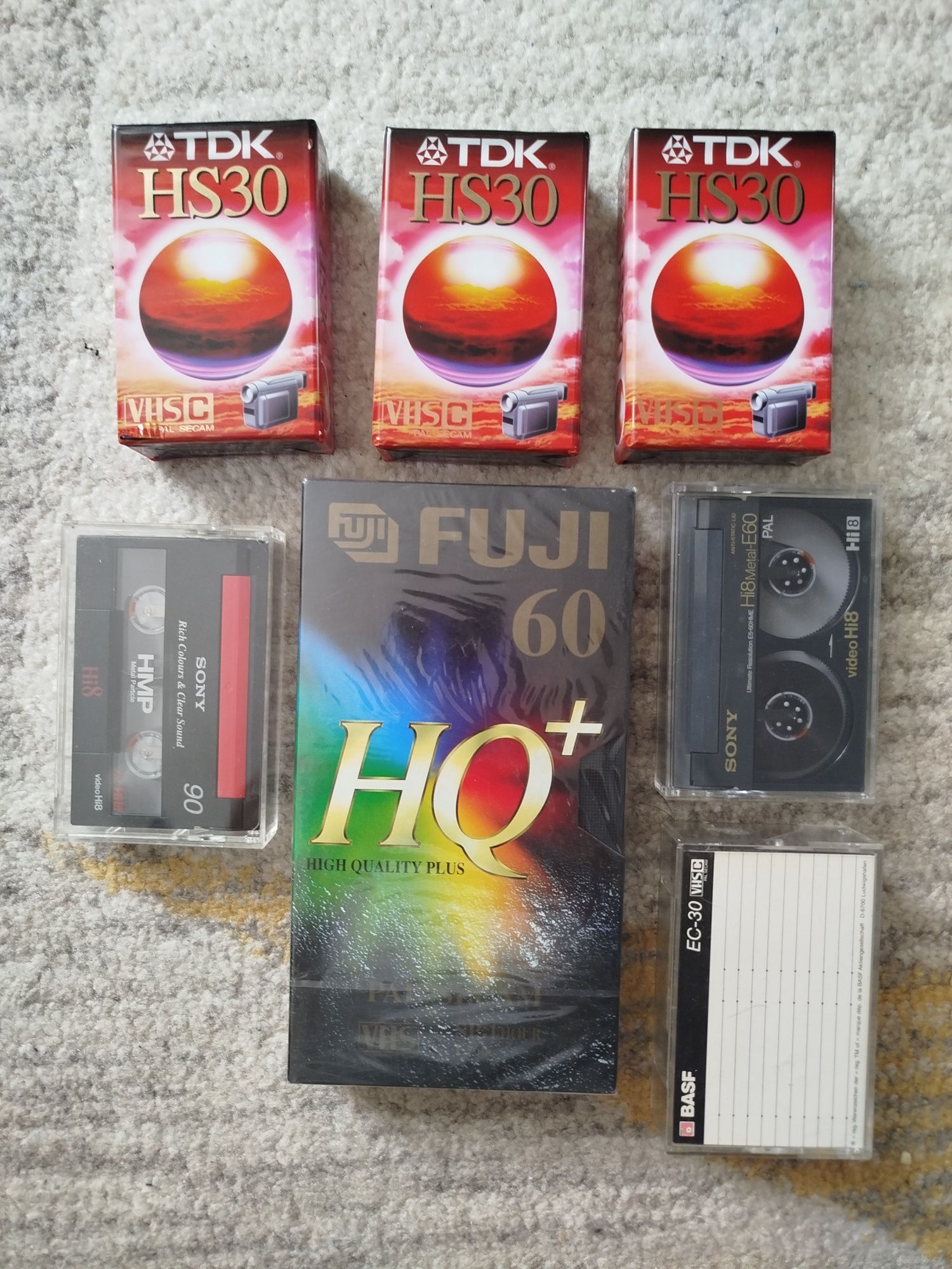 Kasety VHS mini TDK, BASF, SONY I FUJI nowe i używana