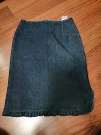 Granatowa jeansowa spódnica Vertus rozmiar 36