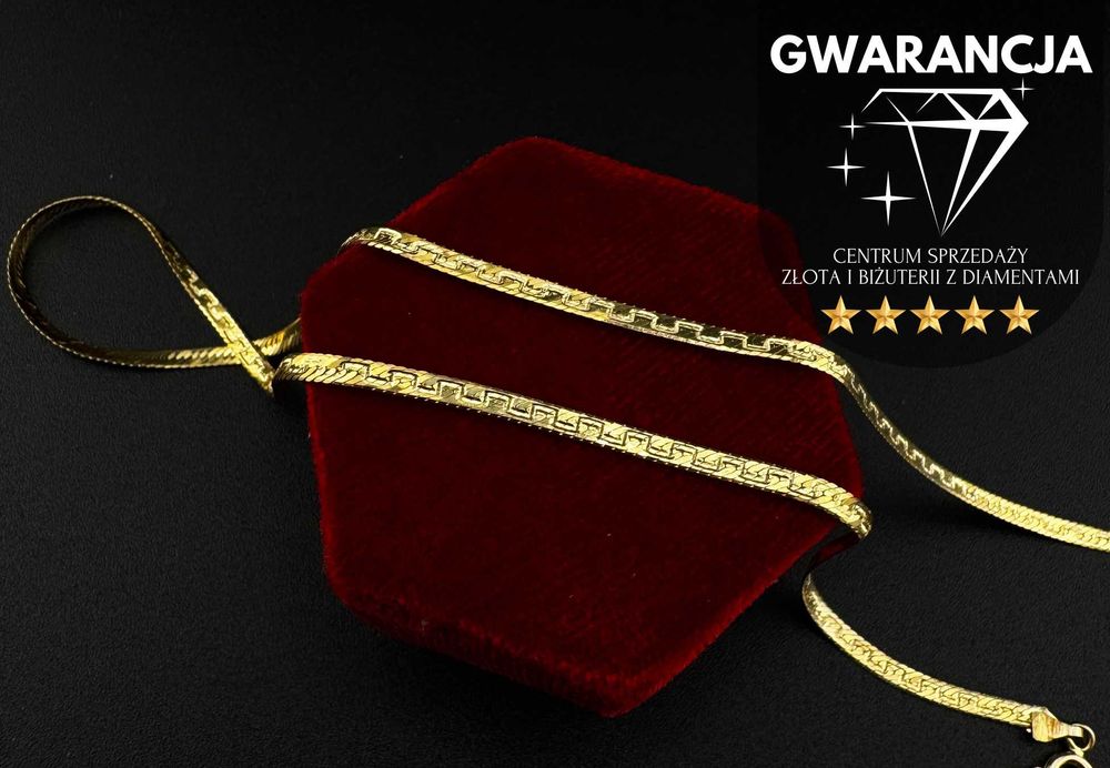 Złoty Łańcuszek Meander | JAK NOWY | 585 | 6.70g