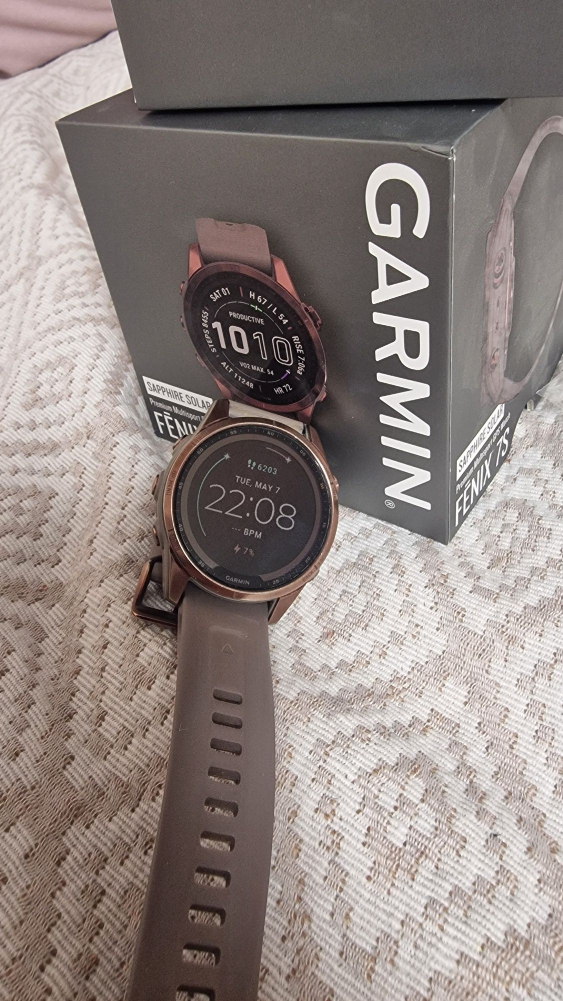 Zegarek Garmin Fenix 7S sapphire solar