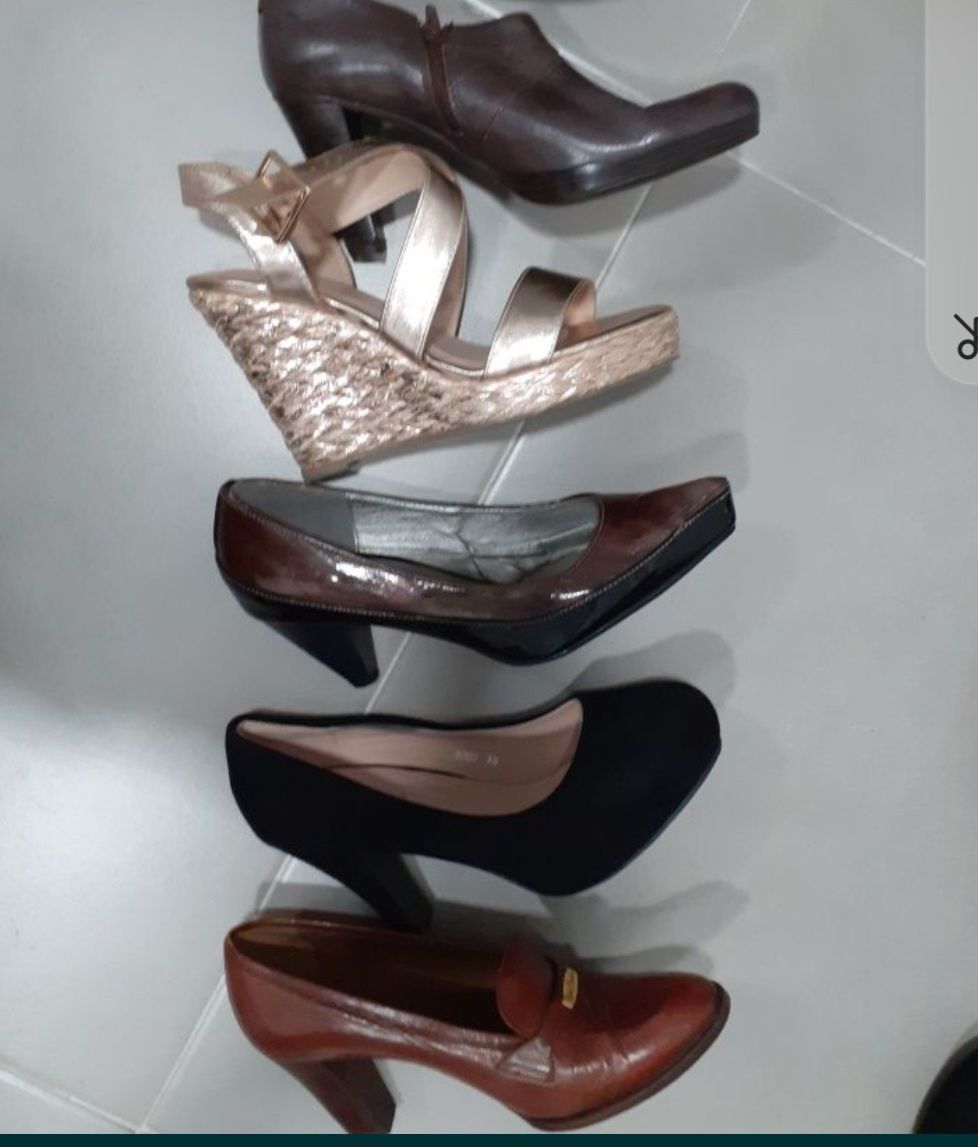 Sapatos de senhora : lote 6 pares sapatos