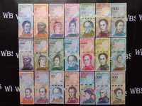 Набор банкнот Венесуэла Bolivares 21 банкнота UNC