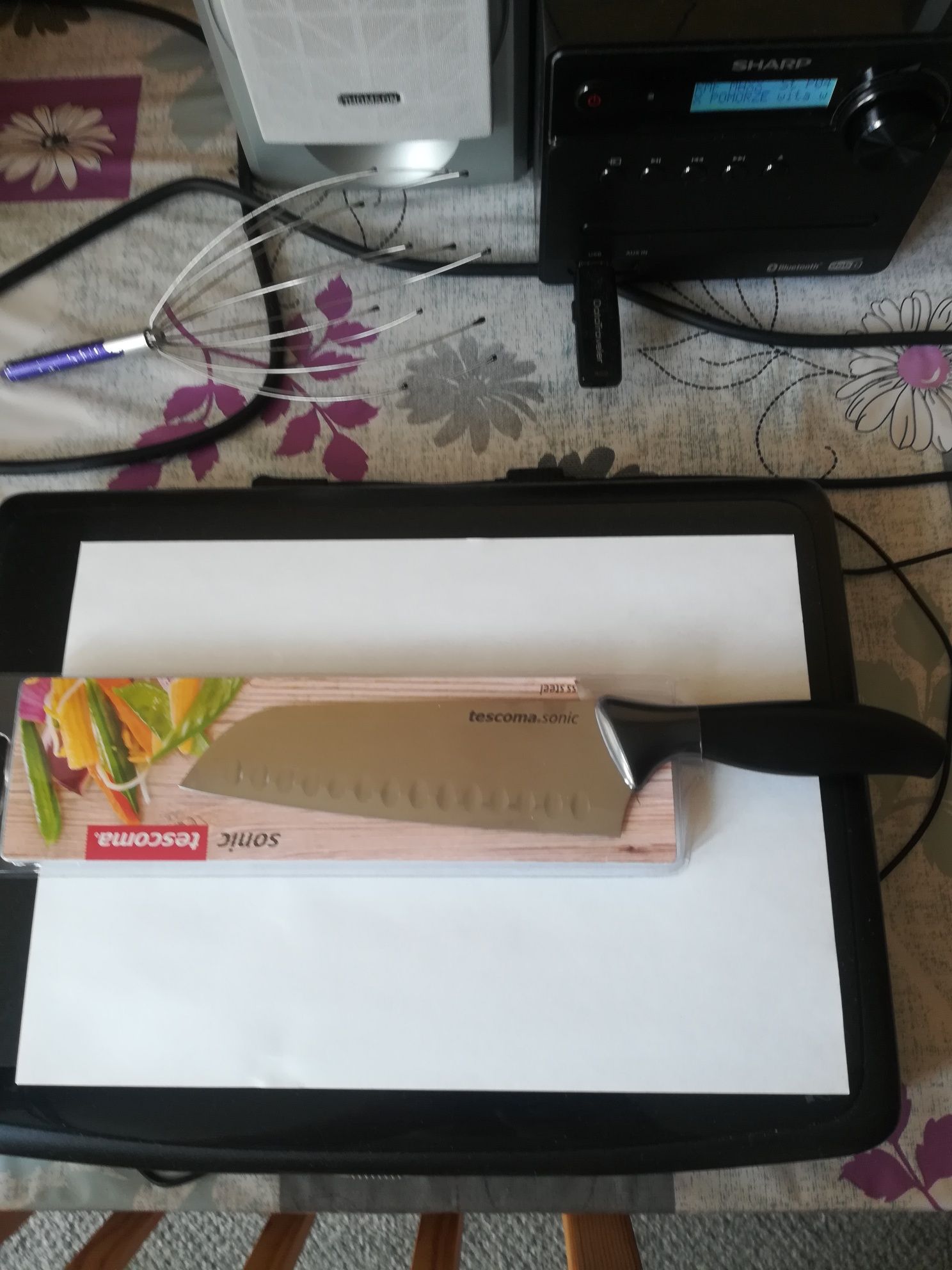 Nóż szefa kuchni santoku 16 cm nowy