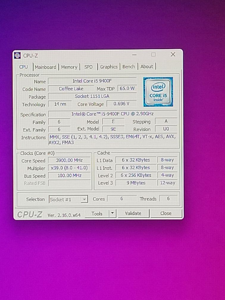 Płyta główna Gigabyte Z390 Gaming X + Procesor Intel Core i5-9400F