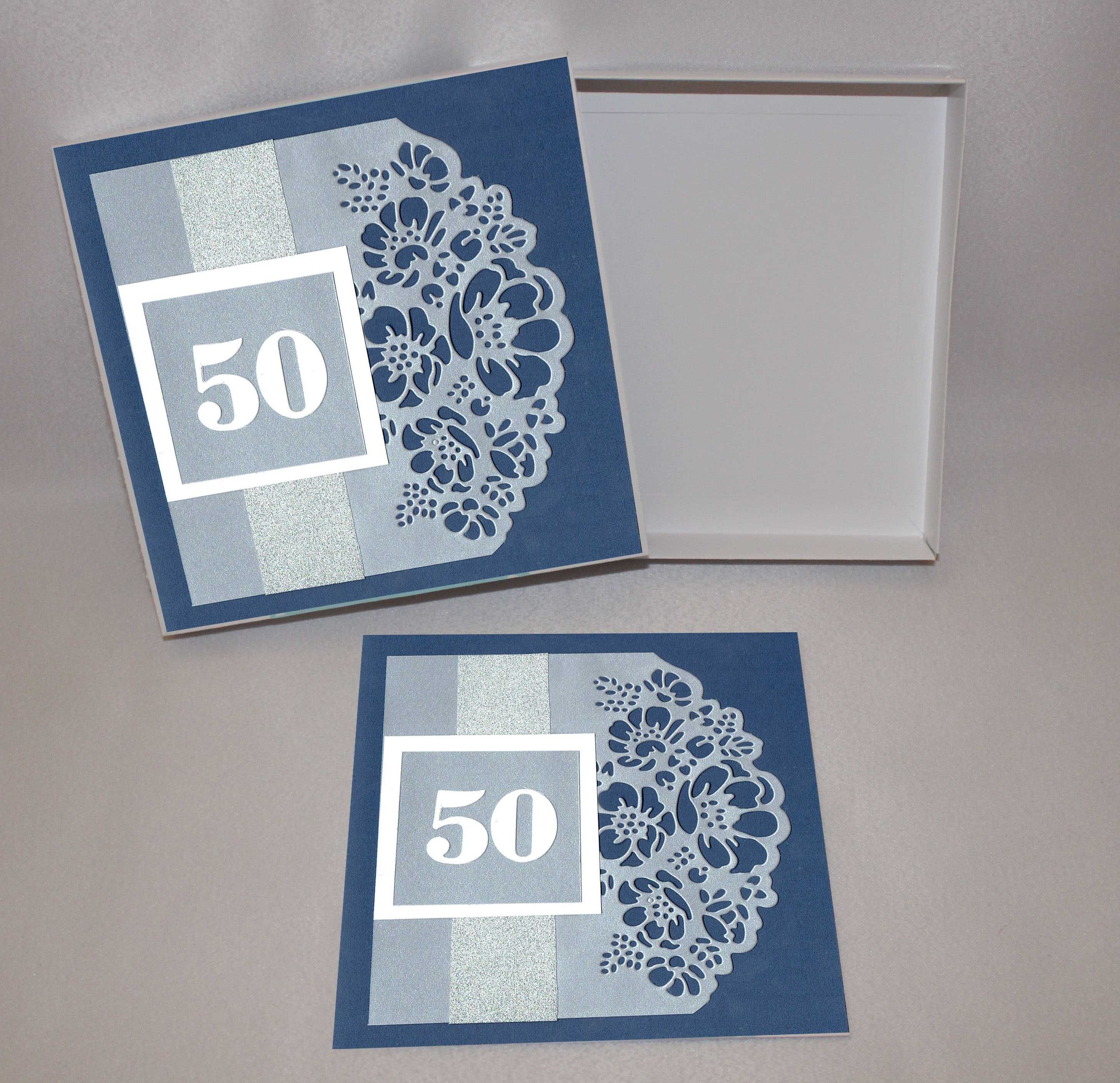 Kartka w pudełku na 50 urodziny rocznicę ślubu jubileusz DOWOLNA CYFRA