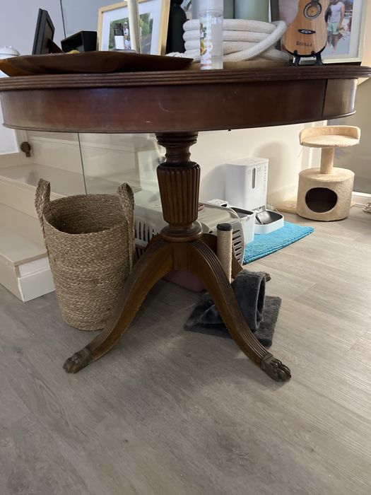 Mesa Redonda  de madeira  Diamenteo  1m