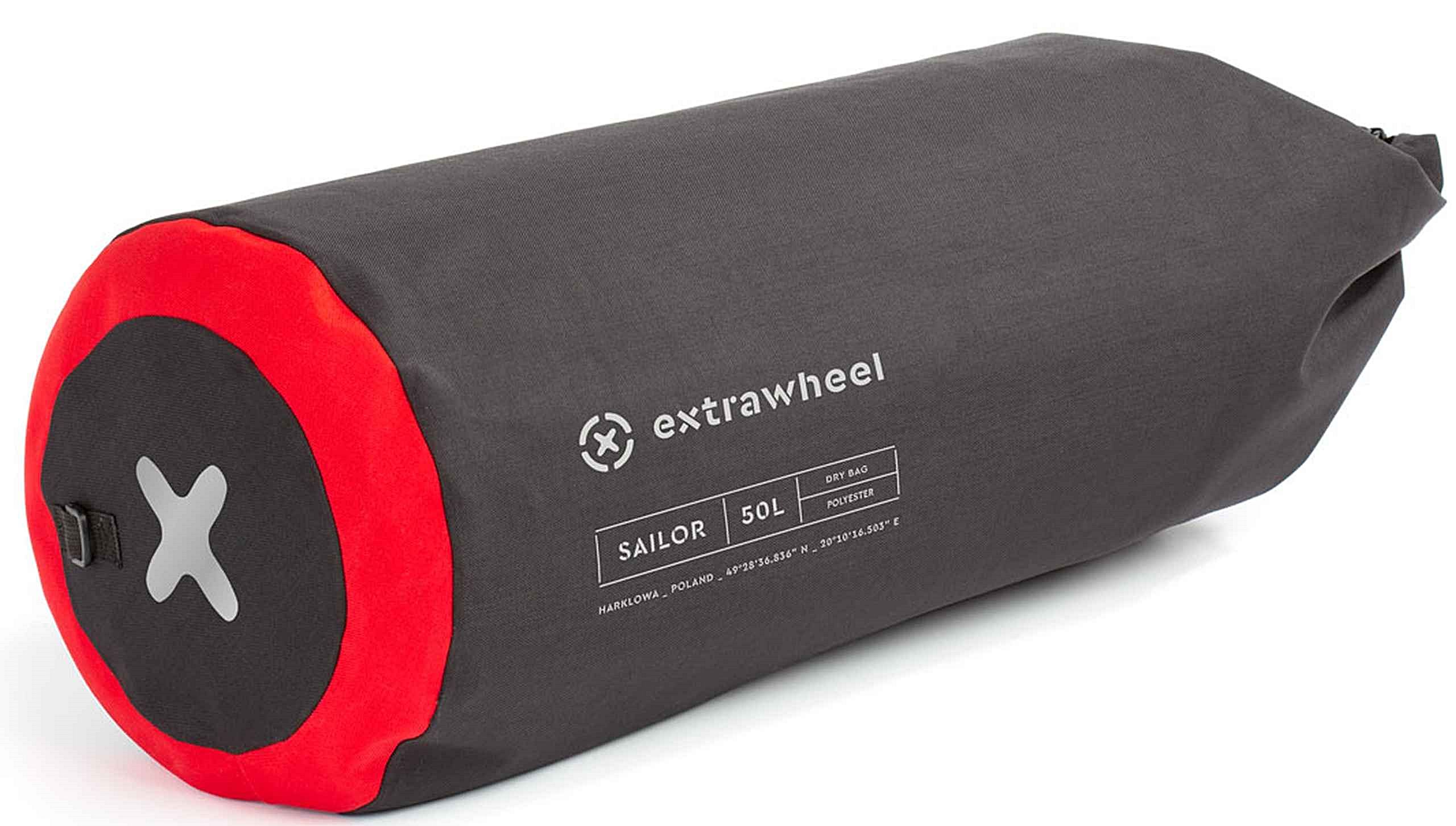 EXTRAWHEEL Worek Wodoszczelny Pojemność 50 L Zamknięcie Rolowane+Pasek