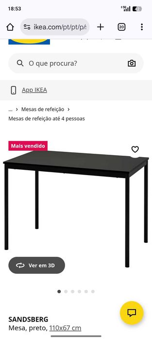 Mesas pretas de madeira Ikea
