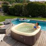 EASE.ZONE Basen Spa Pool 3 z hydromasażem Kwadrat 185X185X65,