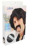 Fantasia Peruca + Bigode Carnaval, Halloween, cosplay Retrô Anos 70