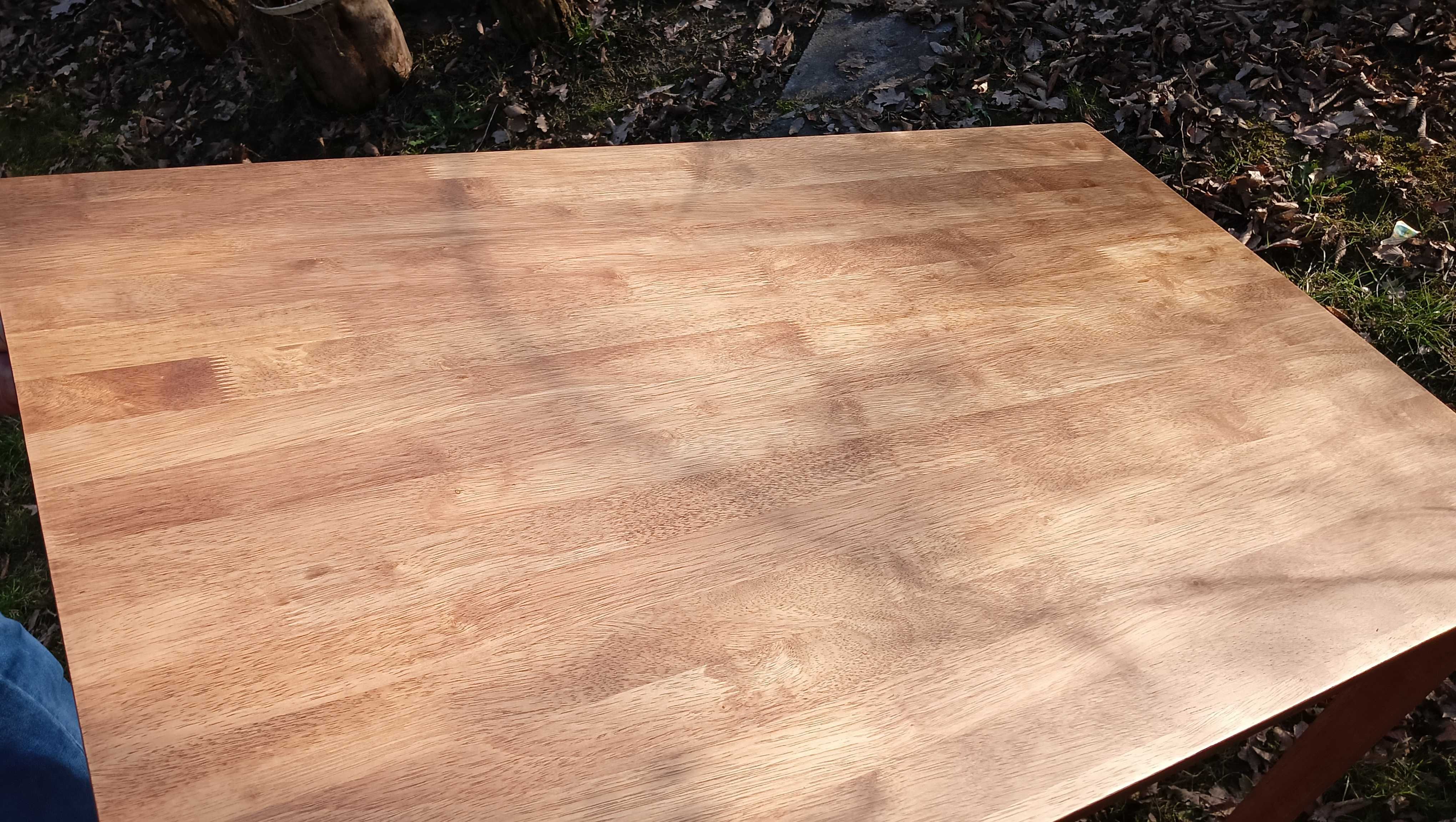 Stół kuchenny po renowacji drewno egzotyczne