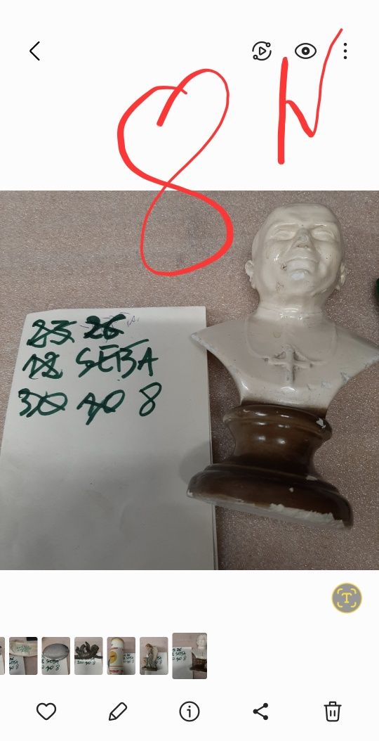Papież Jan Paweł II JPII gipsowe popiersie