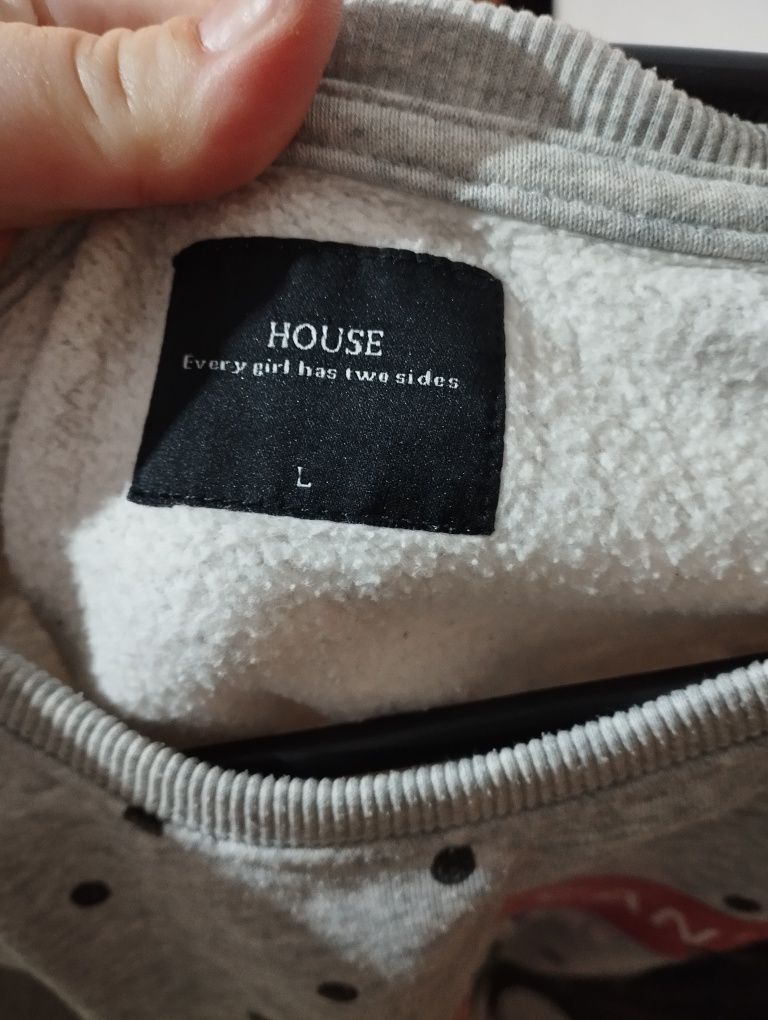 Bluza z kotem szara
