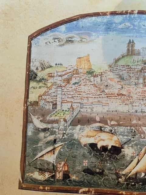 Estampa Lisboa antes do terramoto - Sec- XVI