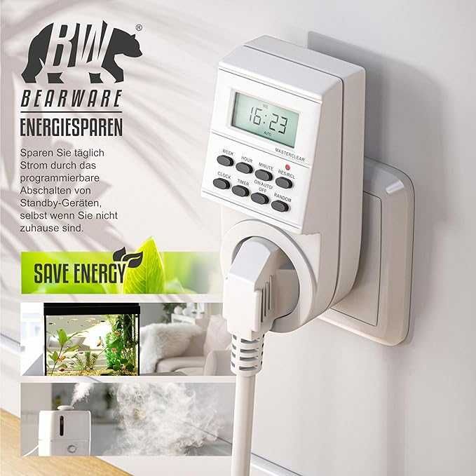 Programator czasowy cyfrowy sterujący z wyświetlaczem LCD 8 prog. 281