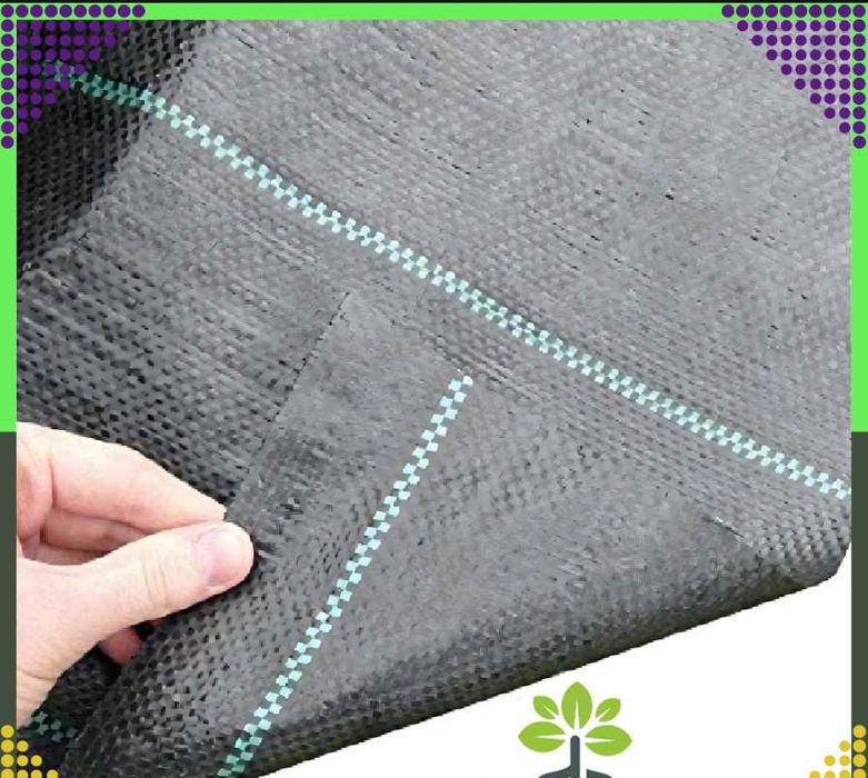AGROWŁÓKNINA 90G 1,1x50m czarna agrotkanina + kotwy
