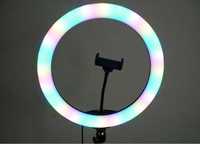 Светодиодная RGB кольцевая лампа RGB MJ-26см +ШТАТИВ 2m