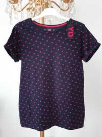 Primark 152/158 nowy tshirt granatowy w serduszka