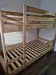 Łóżko piętrowe z materacem 2szt. 90x200