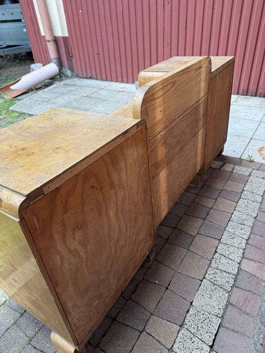 Drewniana konsola toaleta lata 30-50 art deco