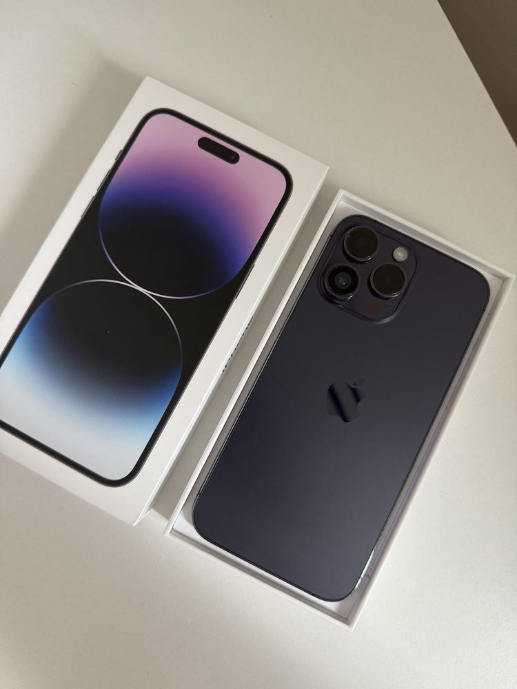 iPhone 14 Pro Max 512gb Deep Purple Idealny Oryg Bateria 92%