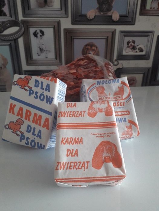 mięso mrożone dla psów