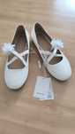 NOWE Buty baleriny, kremowa biel, dla dziewczynki, r.35, wkładka 22cm
