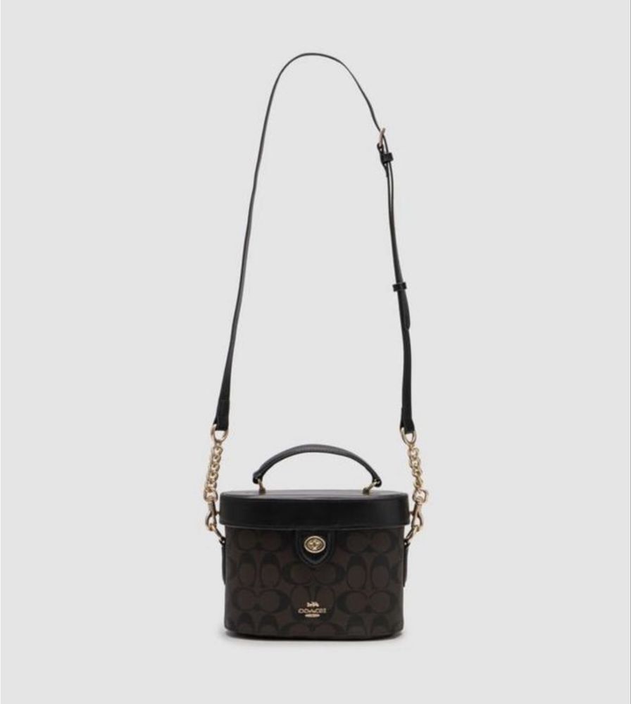 Сумка бочонок coach key crossbody оригінал шкіряна
