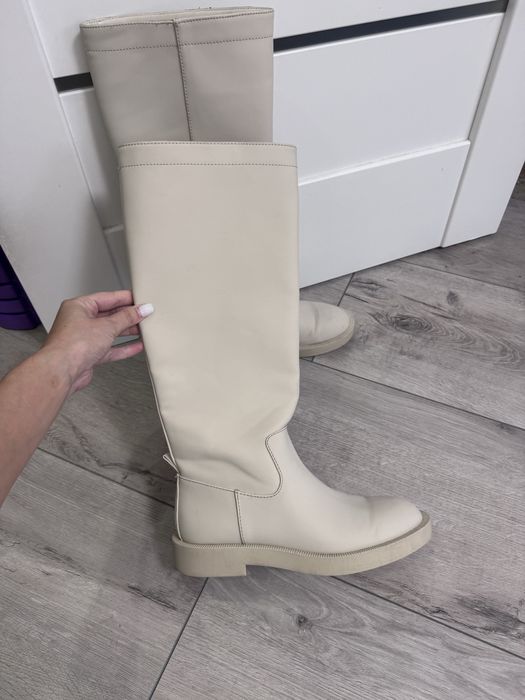 Сапоги трубы высокие zara