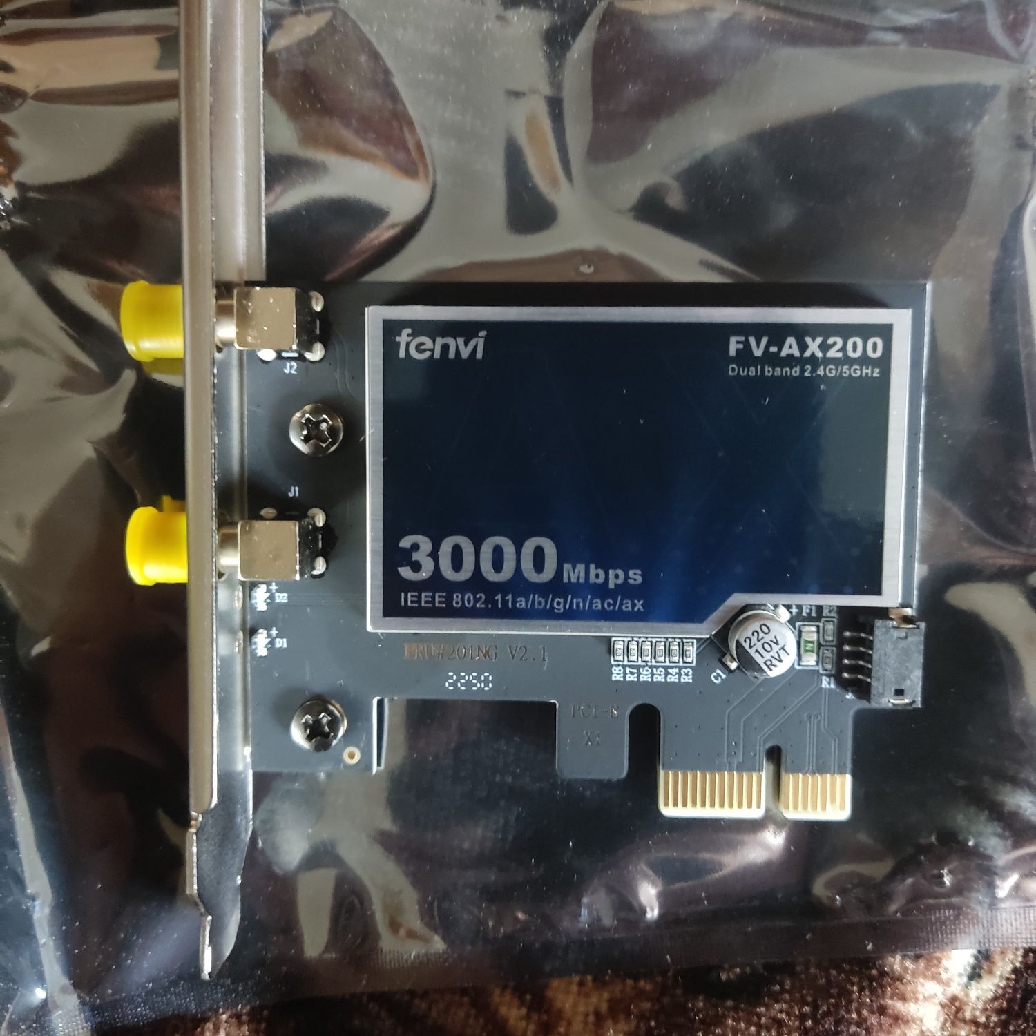 Быстрый Wi-Fi 6  адаптер с Bluetooth 5.2  PCI-E (АС200)