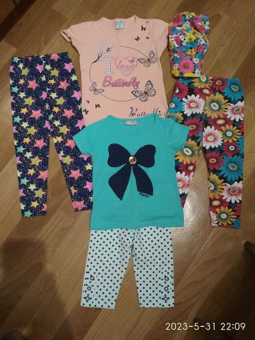 Детские комплекты и Бриджи на девочек 1-4лет