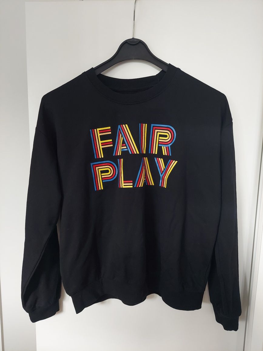 Bluza sweatshirt Sinsay Fair Play nadruk