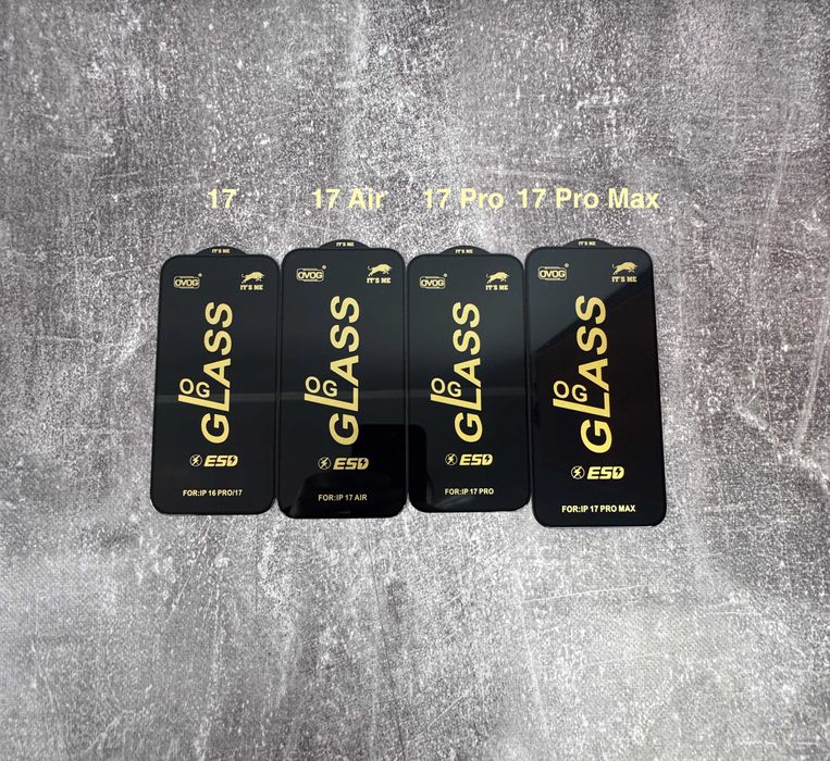 Захисне скло OG iPhone 17 16 15 Pro Max Айфон Защитное стекло Plus Air