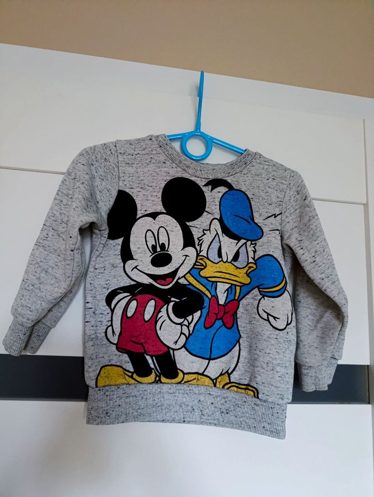 Szara bluza dziecięca, Myszka Miki, Kaczor Donald, 2/3 lata, Disney