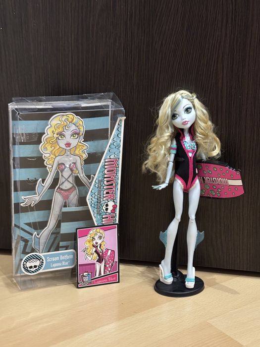 Монстер хай Monster high Лагуна блю у паці Scream Uniform РІДКІСНИЙ
