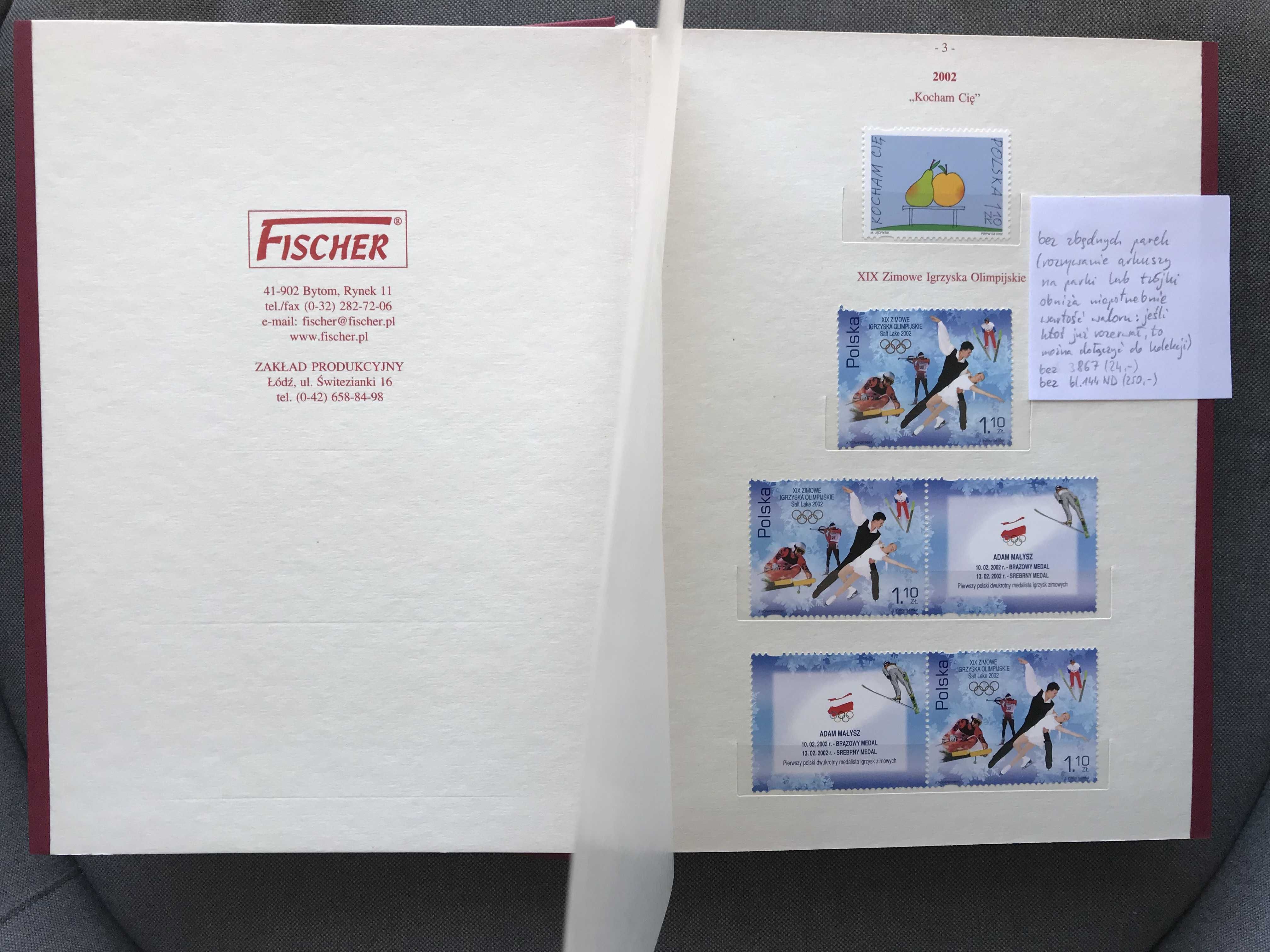 NADKOMPLET: Klaser jubileuszowy tom XXIV: znaczki czyste ** 2002/2003