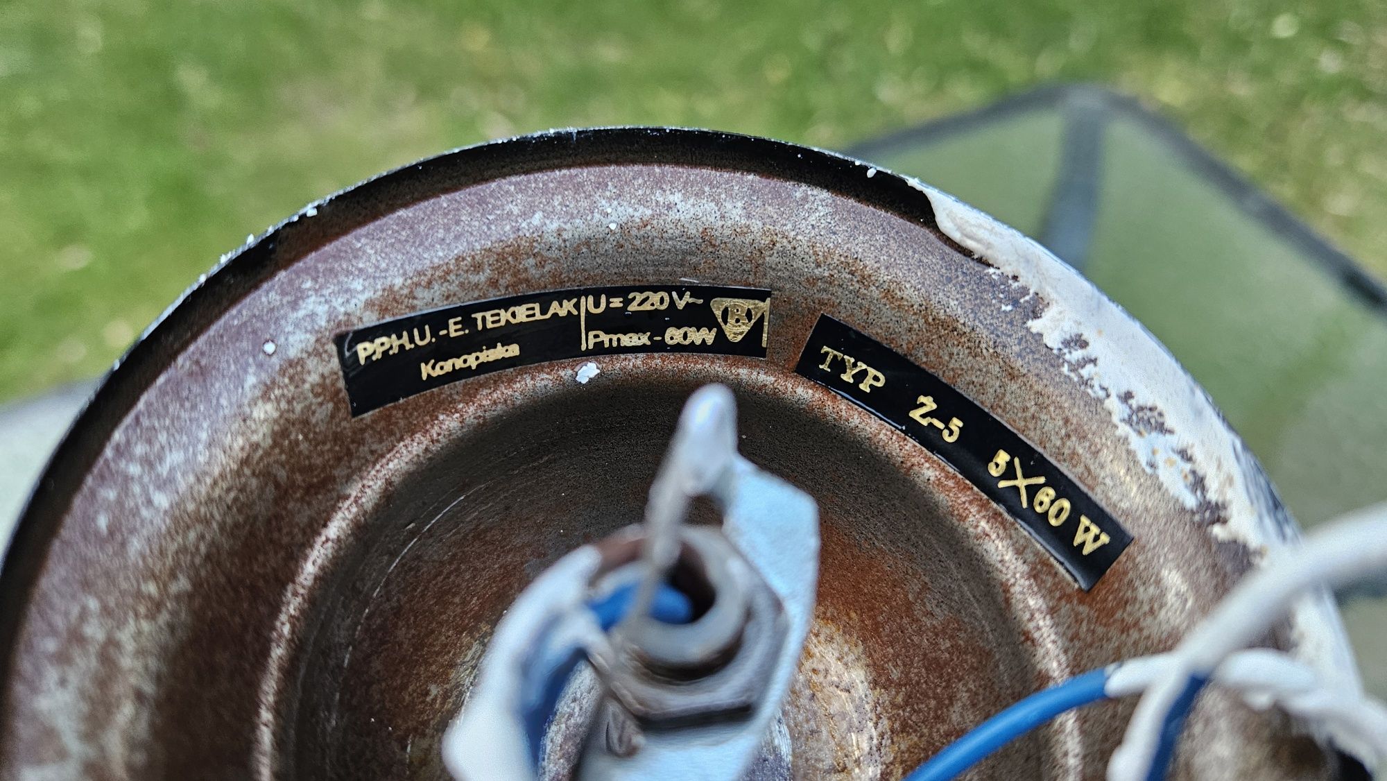 Żyrandol i dwa kinkiety lampa prl