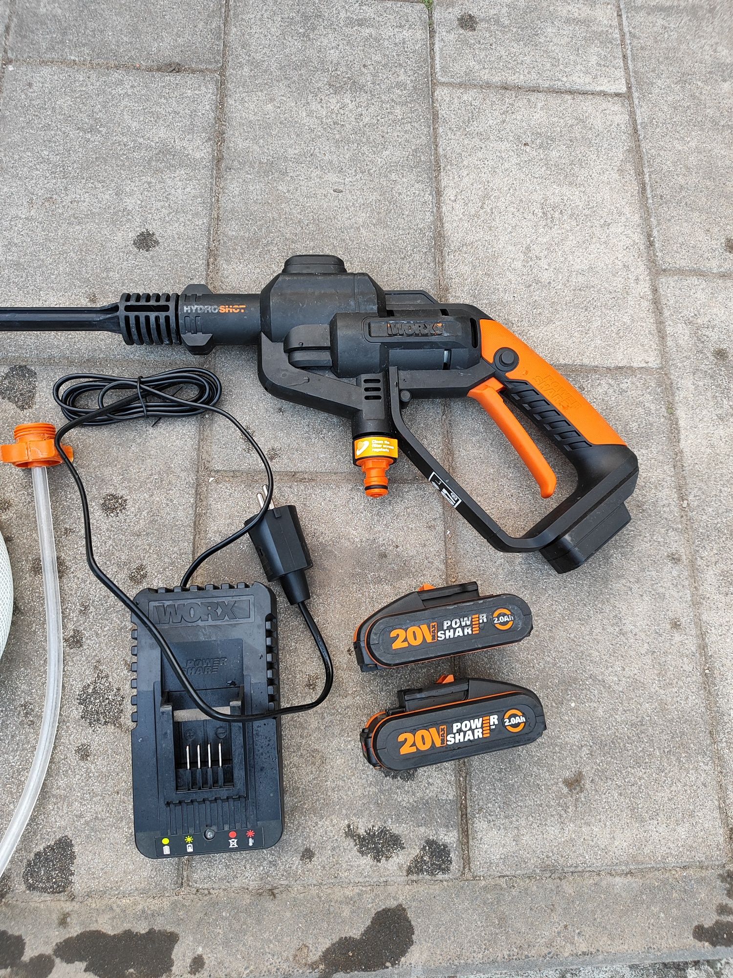 Akumulatorowa myjka Worx WG620E, rok 2023, 2x akumulator, ładowarka