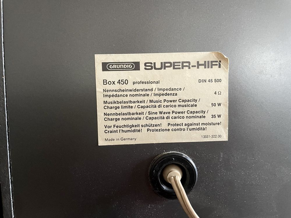 Grundig super hifi box 450 prof piekne vintage GAT