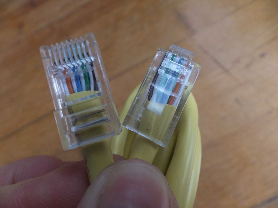 Kabel sieciowy CAT.5e 26AWG 30V UTP złącze długość 150cm żółty skrętka