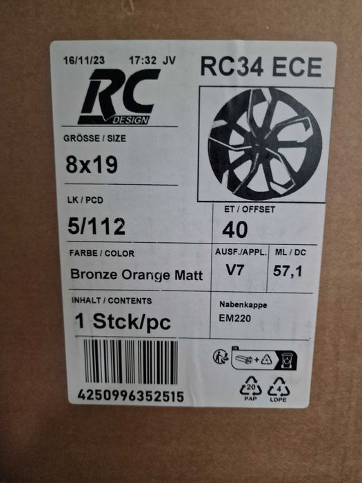 NOWE oryginalne alufelgi AUDI 19" 5x112 A4 A5 A6 A8 Q5 Q7 Czarny Miedz