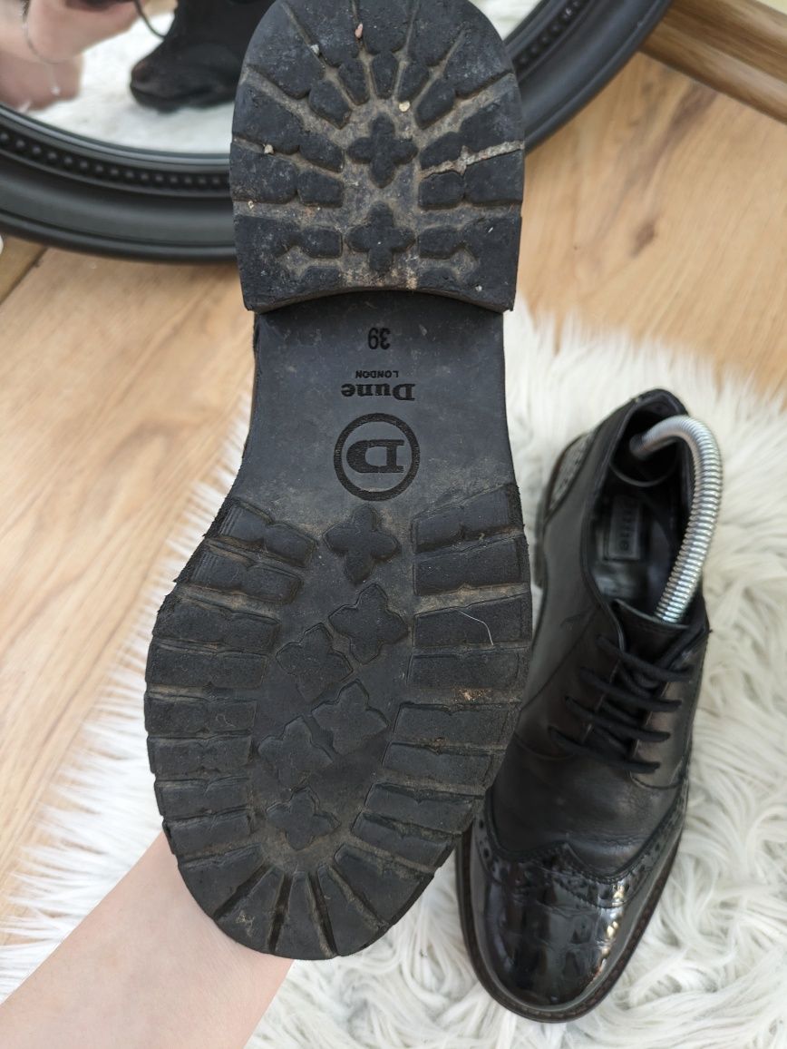 Skórzane Oksfordki sznurowane buty dune London rozmiar 39 eleganckie