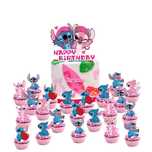 Topper STITCH 13 szt. na tort Urodzinowy/Muffinek